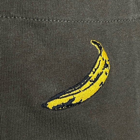Andy Warhol Uniqlo SPRZ NY Collab Olive Green Short Sleeve Tee XS Banana Embroid - Picture 7 of 8